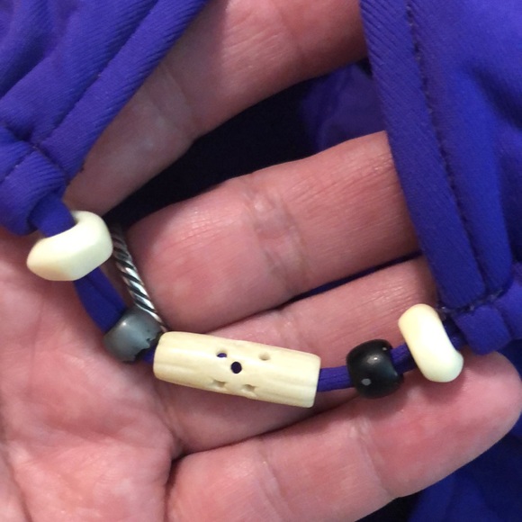 VTG Y2K RALPH LAUREN size XS Beaded Vivid Violet Padded Bra Triangle Bikini SEXY - Picture 9 of 11